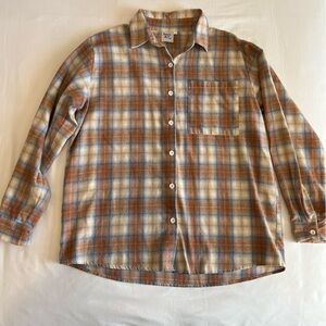 Princess Polly Oversized flannel shirt (orange)